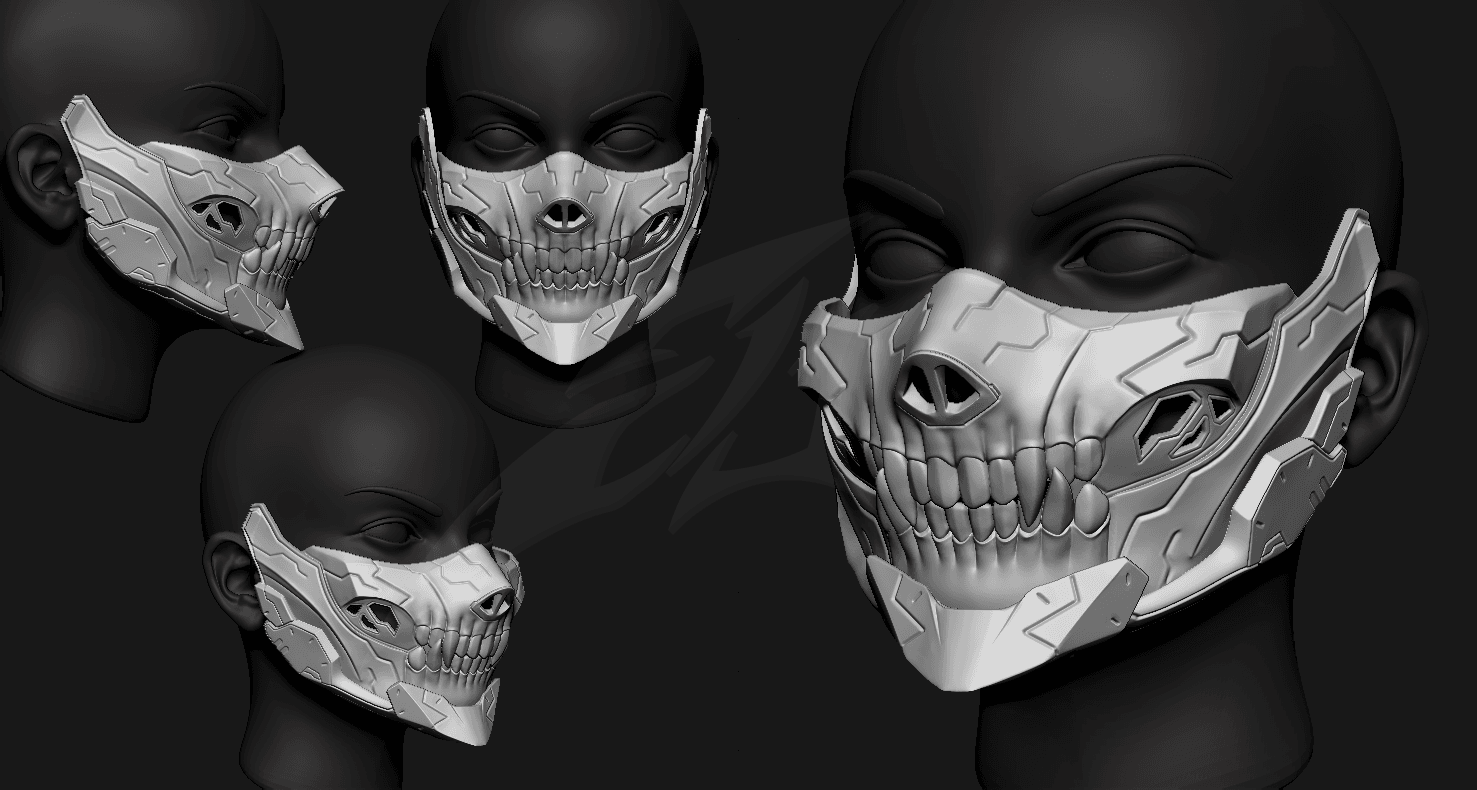 Cyborg Skull Mask 3d model