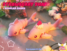 Strawberry + Regular Shark Flexi 3d model