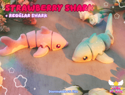 Strawberry + Regular Shark Flexi 3d model