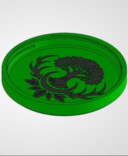 Druid Dice Container And Tray Threaded 3d model