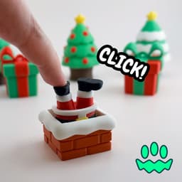 Christmas Fidget Clicker Keychain Bundle 3d model