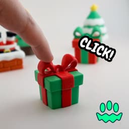 Christmas Fidget Clicker Keychain Bundle 3d model