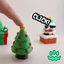 Christmas Fidget Clicker Keychain Bundle 3d model