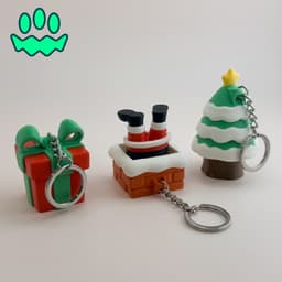 Christmas Fidget Clicker Keychain Bundle 3d model
