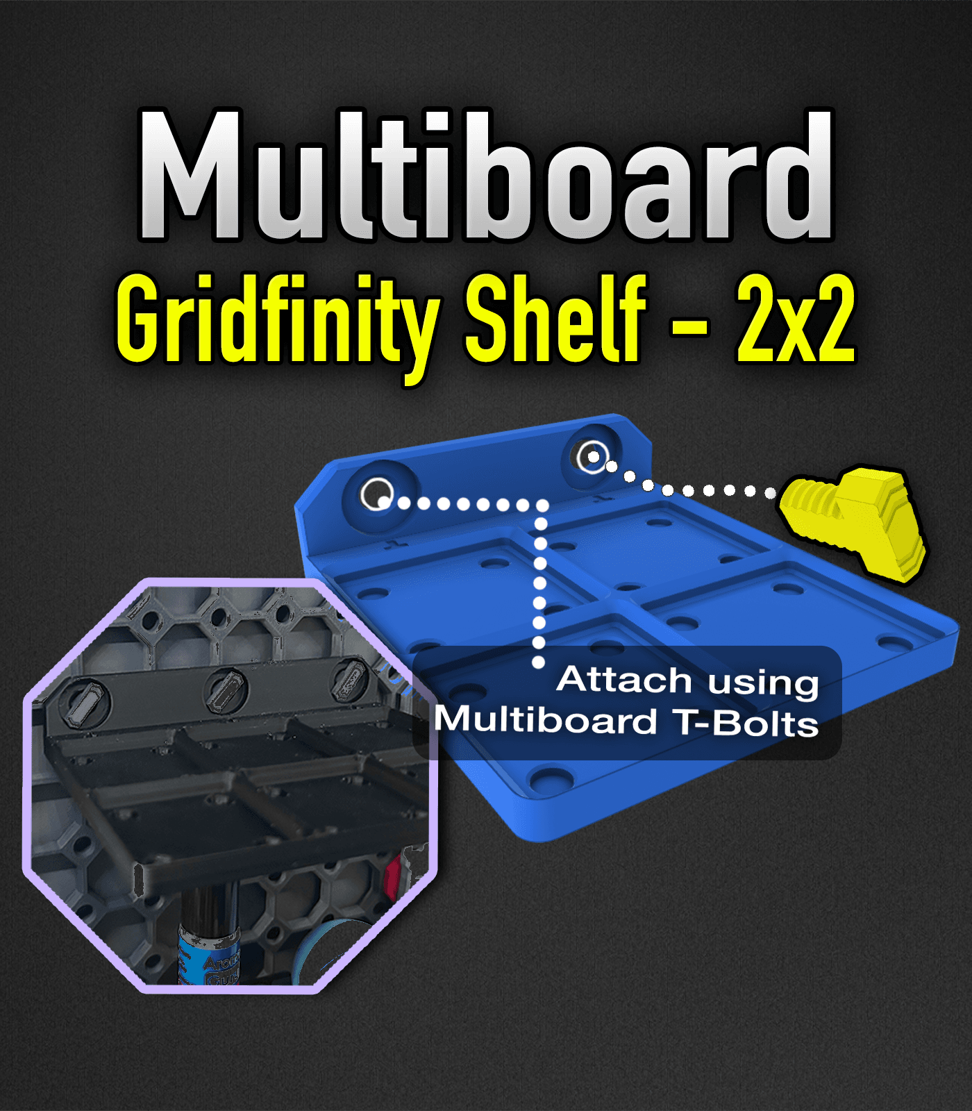 MultiBoard Gridfinity Shelf 2x2 3d model