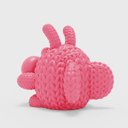 Knitted Bee with Heart 3d model