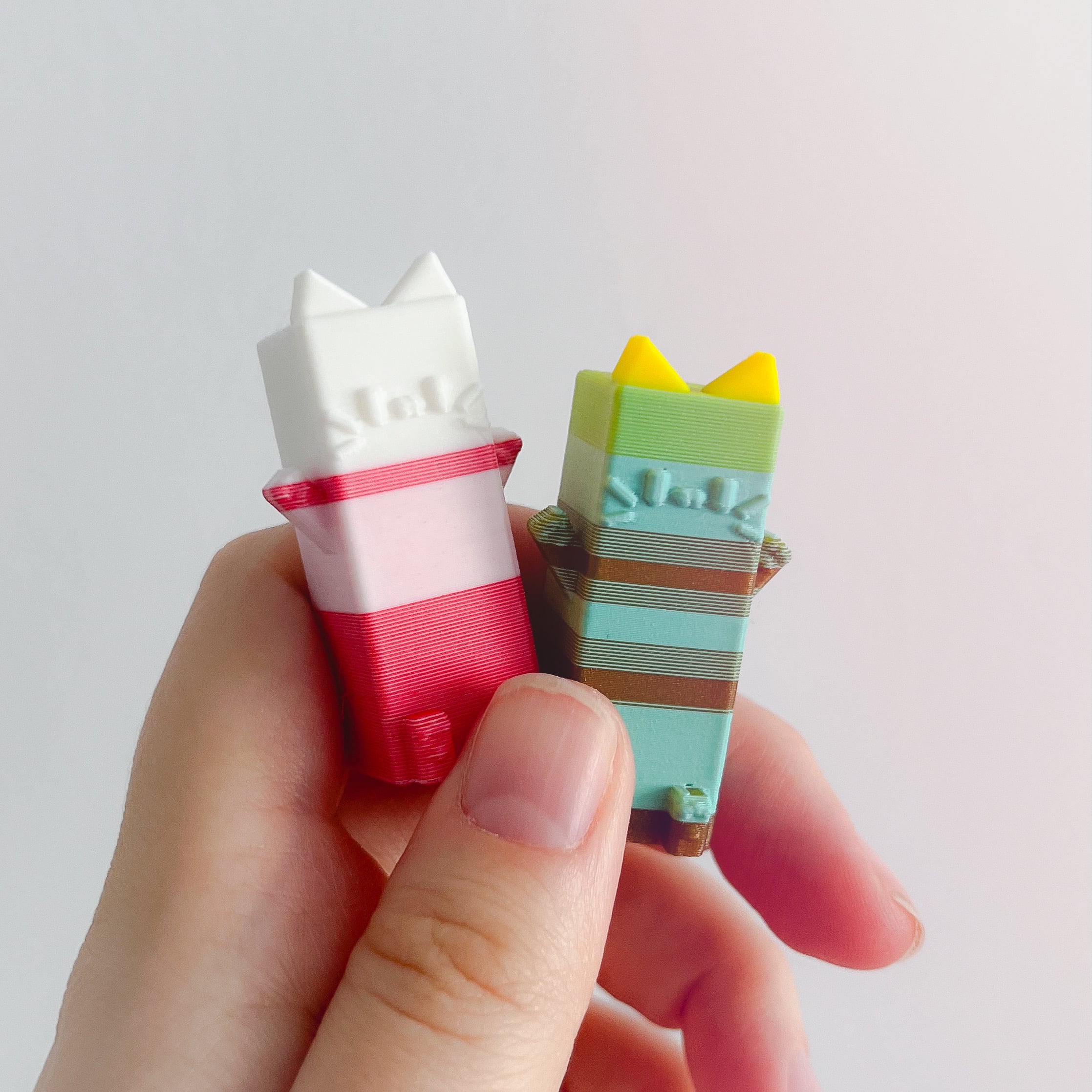8 Bit Kitty Keychain 3d model