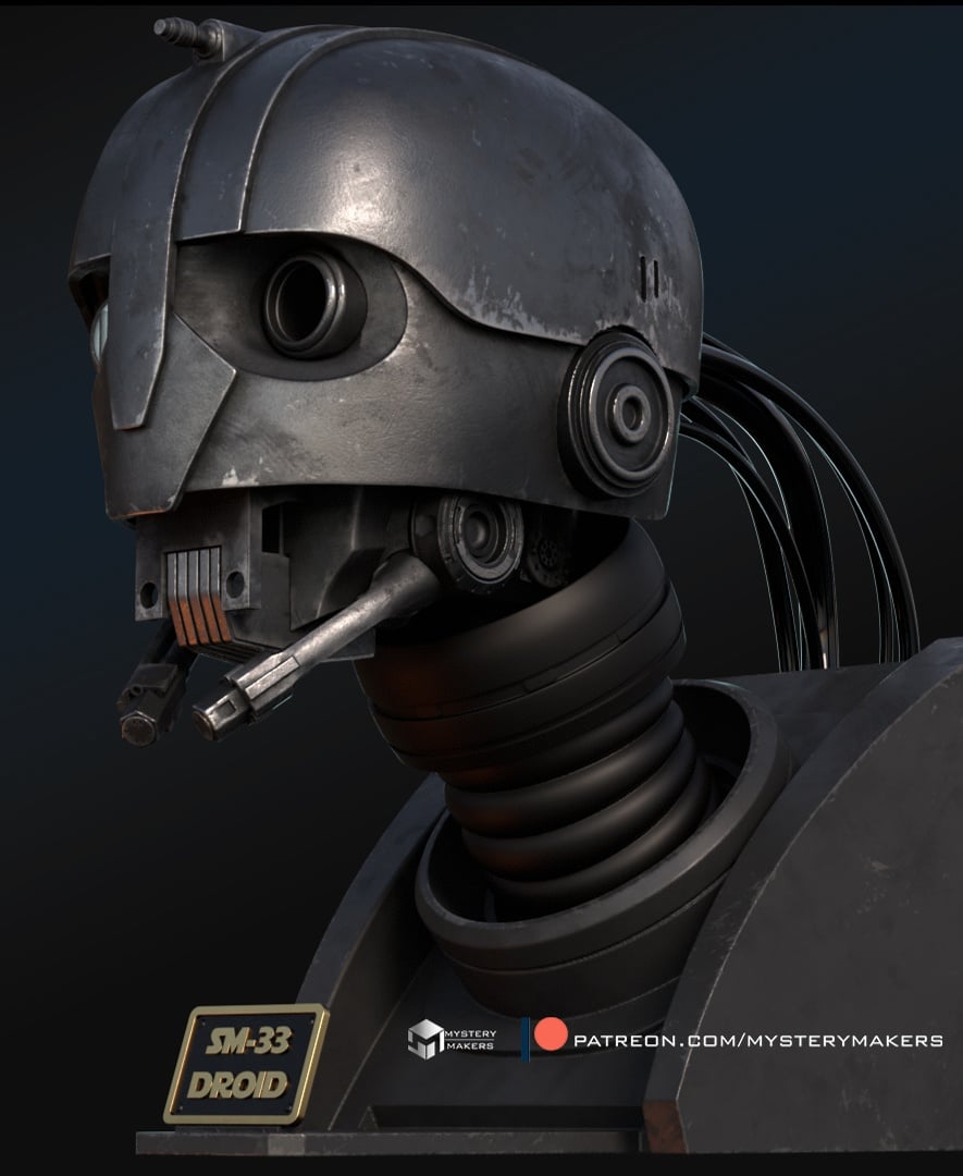 SM33 droid bust 3d model