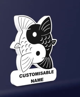 Fish Yin-Yang - LED Strip compatible 3d model