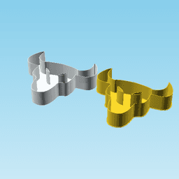 Bull head, nestable box (v1) 3d model