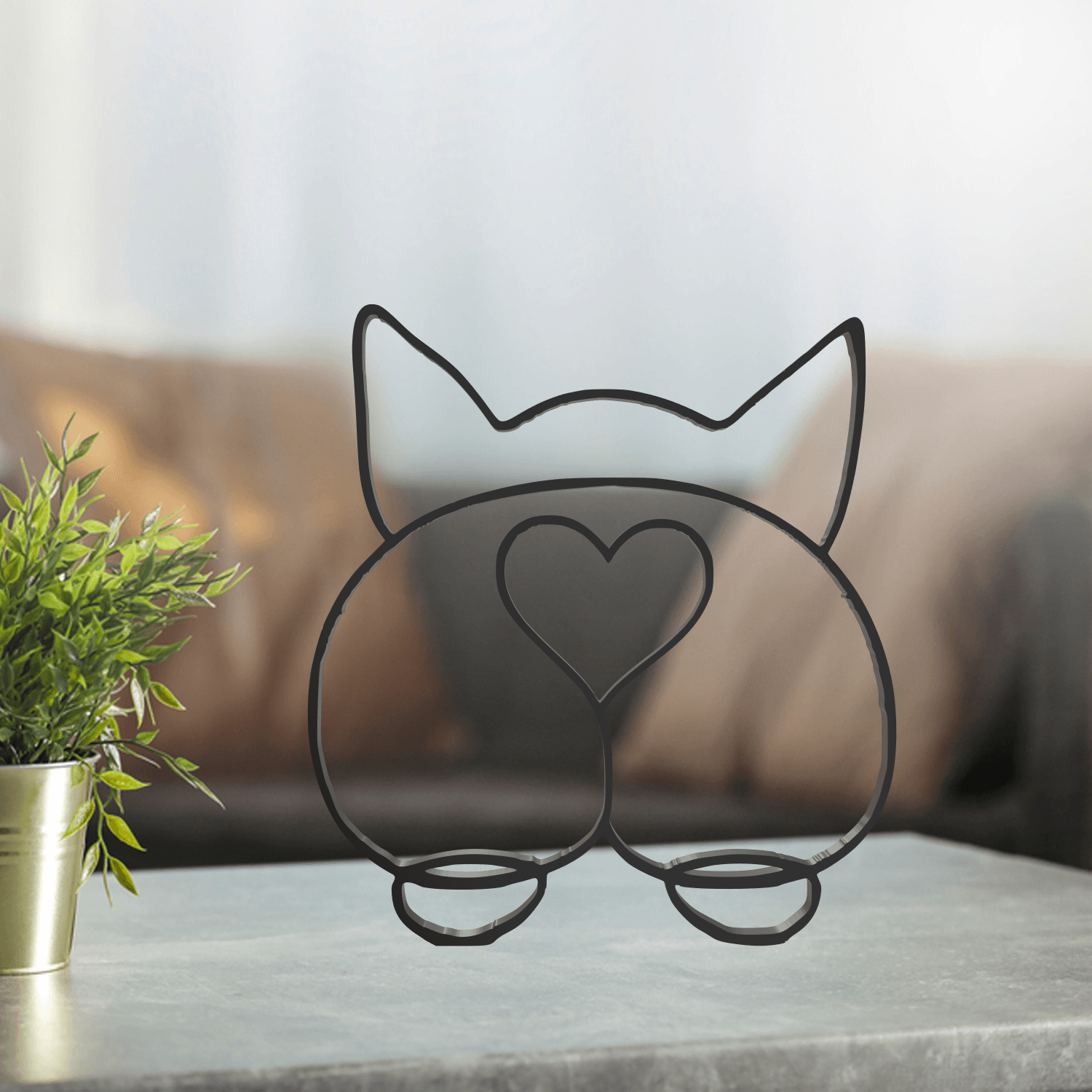 Dog Line Art, Modern, Minimalist 3d model