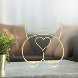 Dog Line Art, Modern, Minimalist 3d model