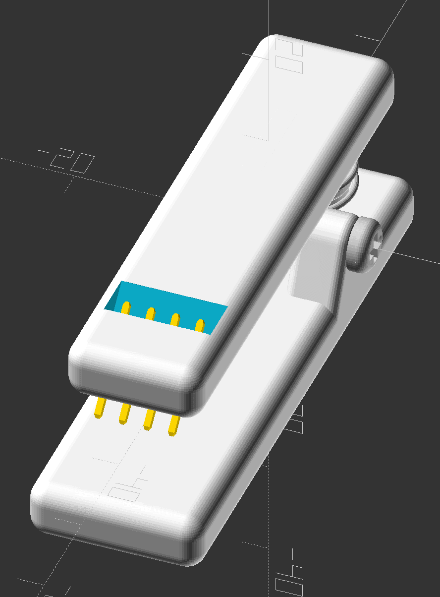Programmer Clip using Header Pins - Assembly model - 3d model
