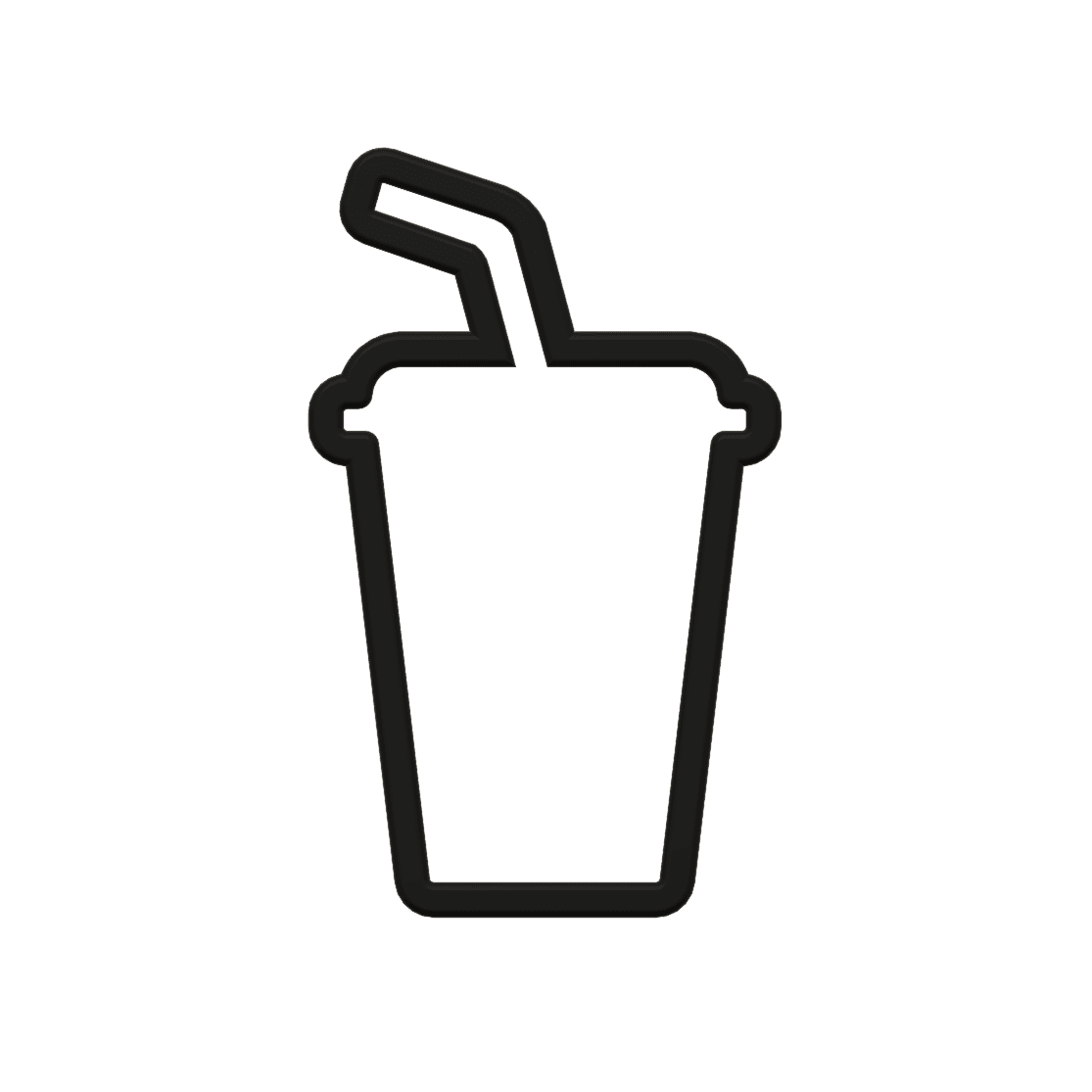 Soda Cup Cookie Cutter STL File - 4 inches 3d model