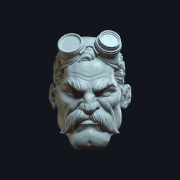 Dex v9 Action Figure Head 3d model