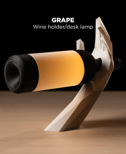Grape, wine holder/desk lamp. 3d model