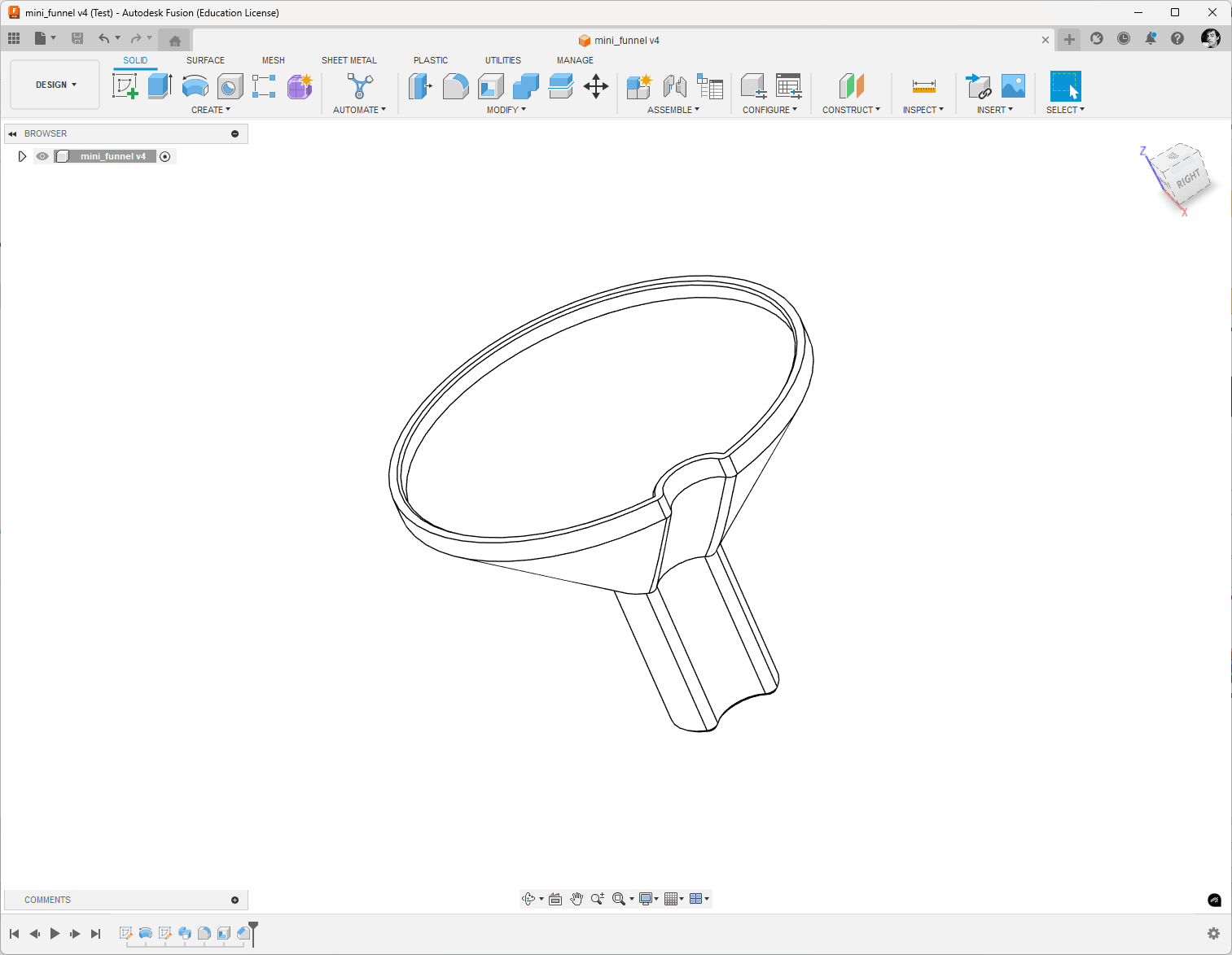 Yet another mini funnel 3d model