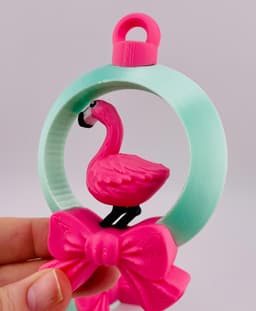 Flamingo Ornament Set 3d model