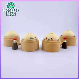 EXCLUSIVE: Dumpling Fidget Clicker Keychain 3d model