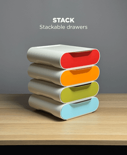 Stack, stackable drawers. 3d model