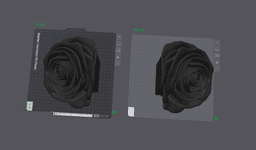 sculptural rose bookends 3d model