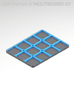 4x3 LU - Drop-In Multibin Panel 3d model