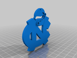 Tarheel Christmas Ornament 3d model