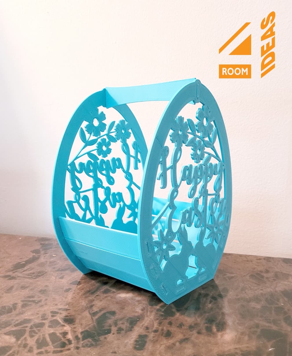 Easter Basket 1 - laser cut style 3d model