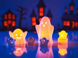 Cute Ghost Family Tea Light 3d model