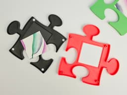 Puzzle Picture Frame Interlocking Silly Home Decor 3d model