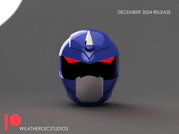 Blue Turtle Ranger Helmet 3d model