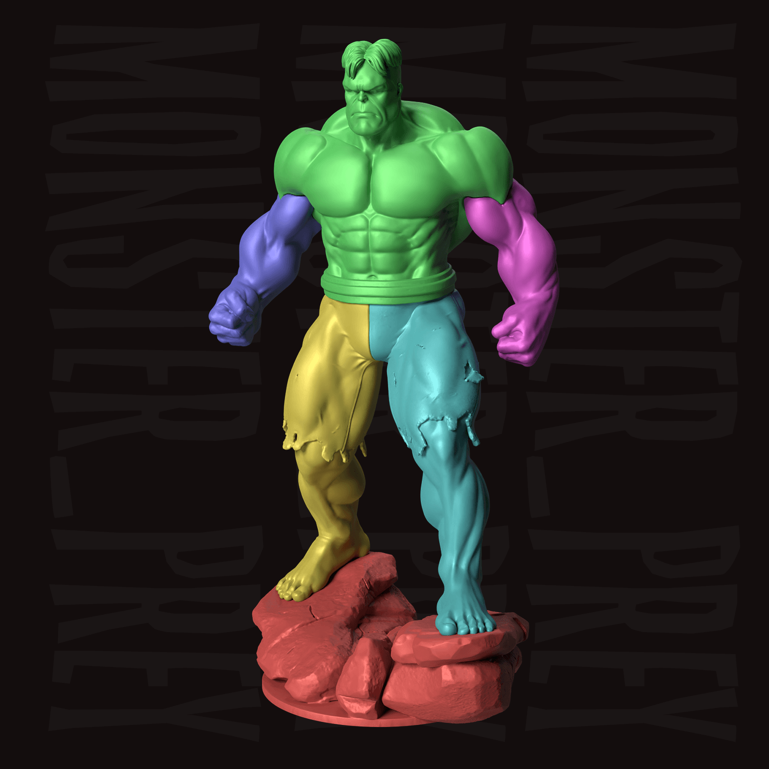 Red Hulk FREE 3D Print model 3d model