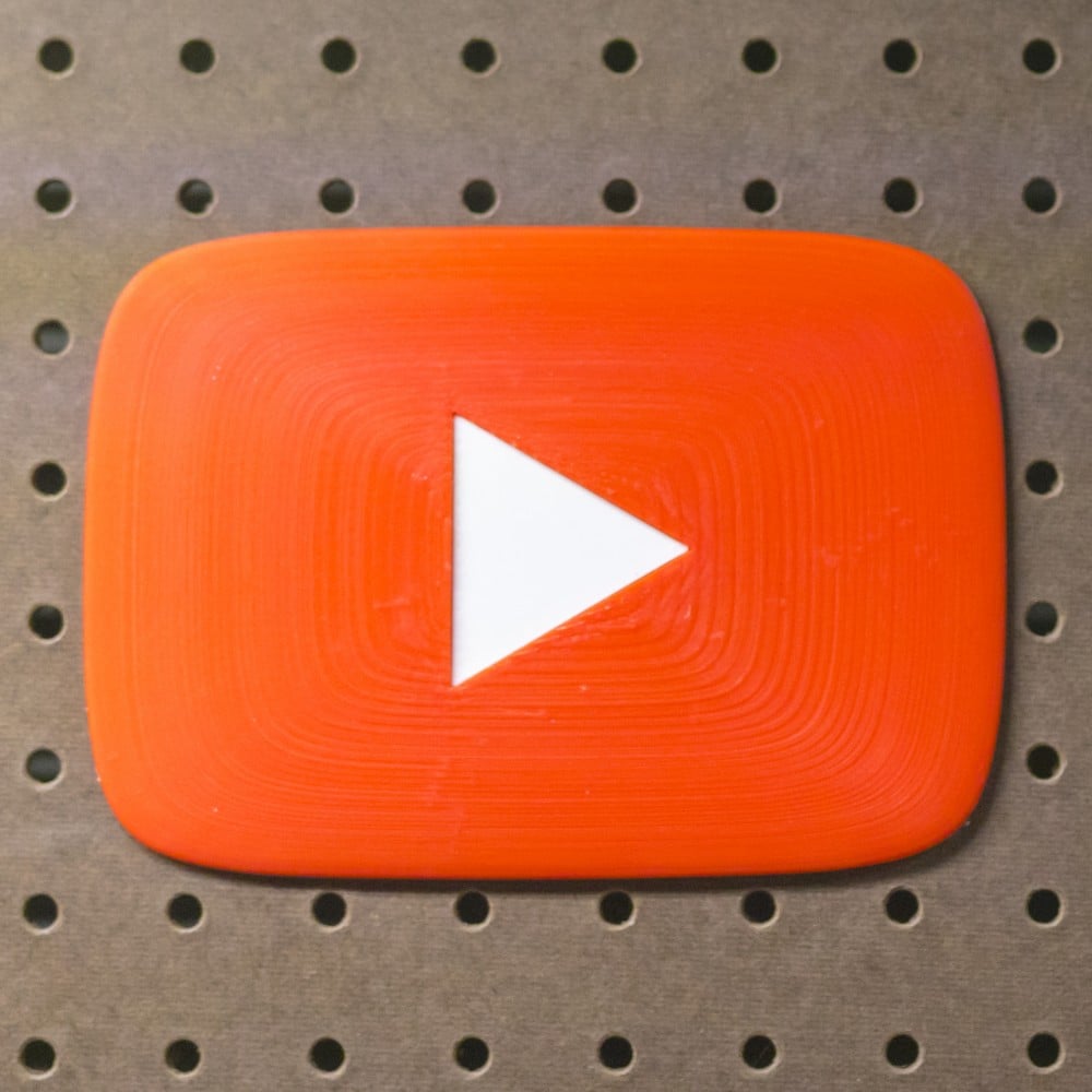 YouTube Play Button Pegboard Logo // Peg Anything 3d model