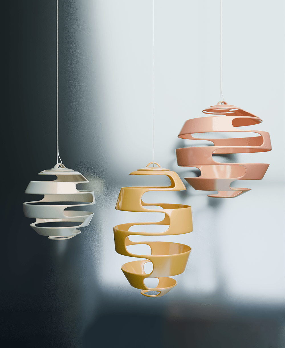 3x Festive Christmas Ornaments 3d model