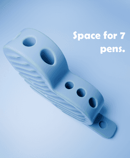 Heart Pencil Holder with Sticky Note Slot 3d model