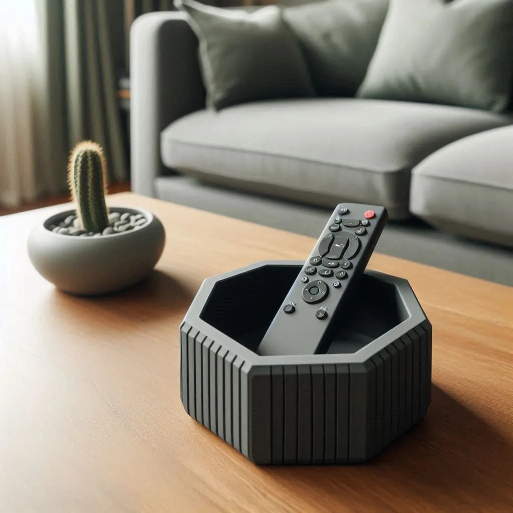 Design Remote Control Holder "Oct Nut" 3d model