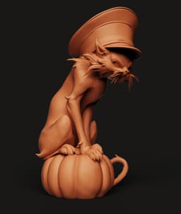 Captain Cat Pumpkin STL | Halloween 3D Print | Spooky Decor 3d model