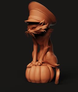 Captain Cat Pumpkin STL | Halloween 3D Print | Spooky Decor 3d model