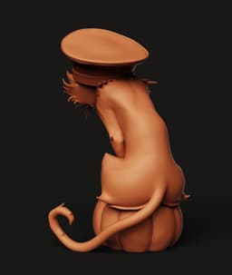 Captain Cat Pumpkin STL | Halloween 3D Print | Spooky Decor 3d model