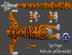 Tiger Dragon 3d model