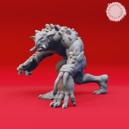 Troll Warband - Tabletop Miniatures (Pre-Supported) 3d model