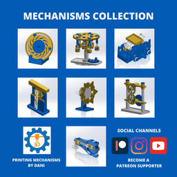 MECHANICAL MODULAR GEARS TOY - GEAR MECHANISM 3d model