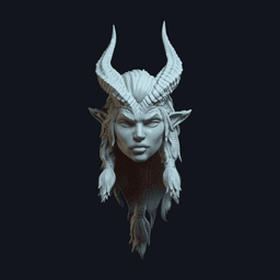 Elaria v2 Action Figure Head 3d model