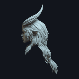 Elaria v2 Action Figure Head 3d model