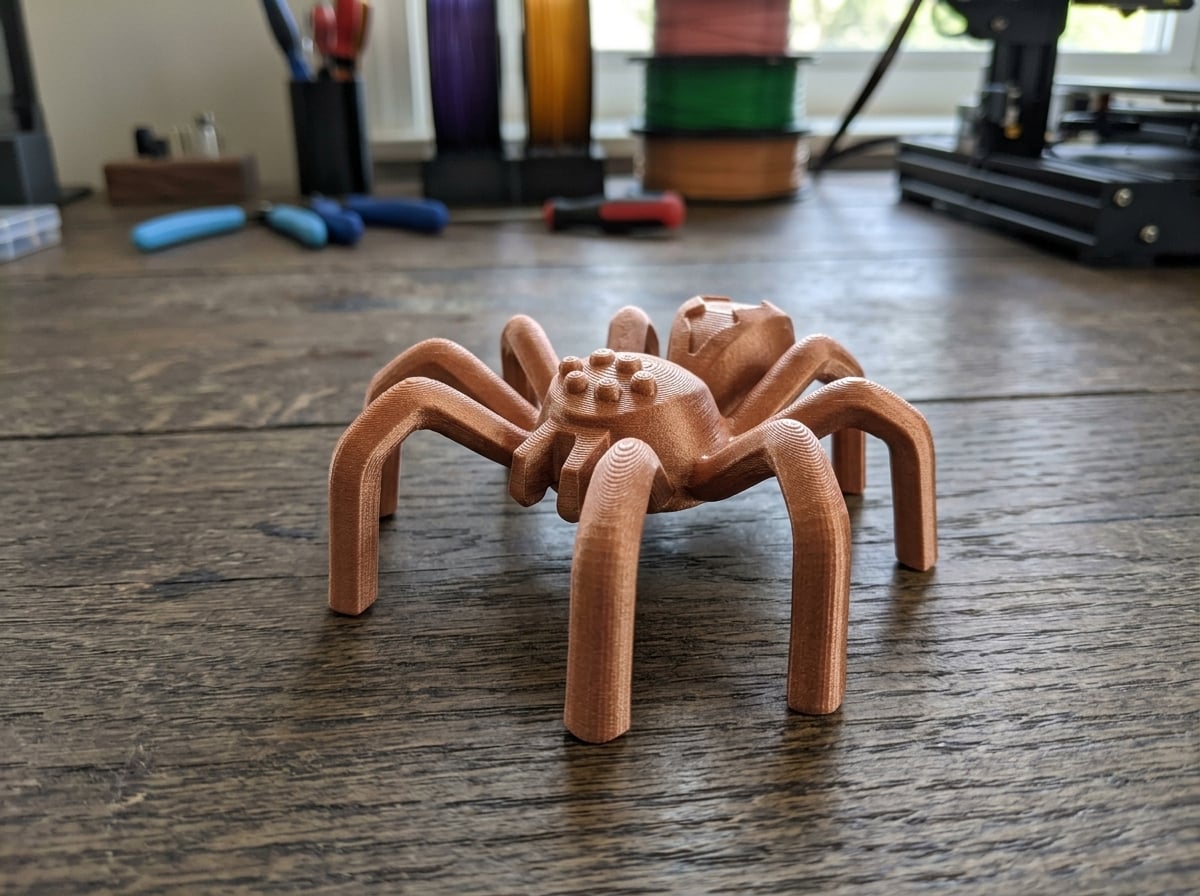 Copper Crawler Flex Spider Desk Companion 3d model