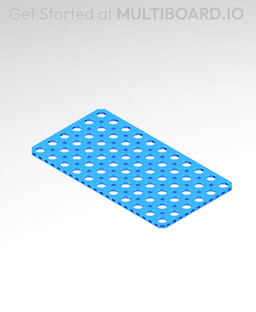6x11 MU - Mid Hole, Small Thread MU - MultiBoard Plate 3d model