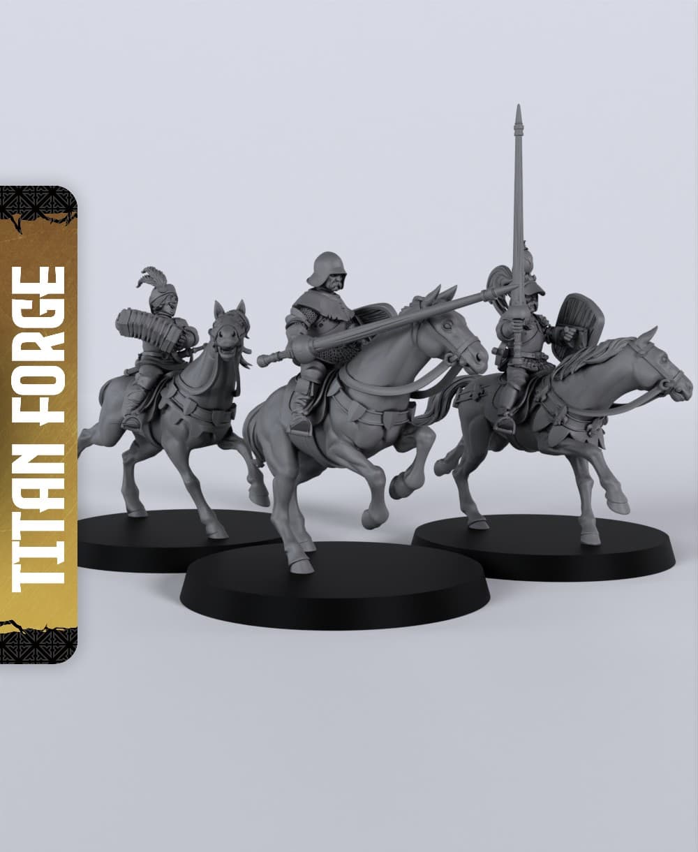 Hedge Knights - With Free Dragon - 5e DnD Inspired for RPG and Wargamers 3d model