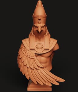 Egyptian Falcon God Bust Multi-Color 3MF | History | Bambu Ready 3d model