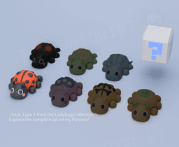 Flexi Ladybug Keychain Type A 3d model