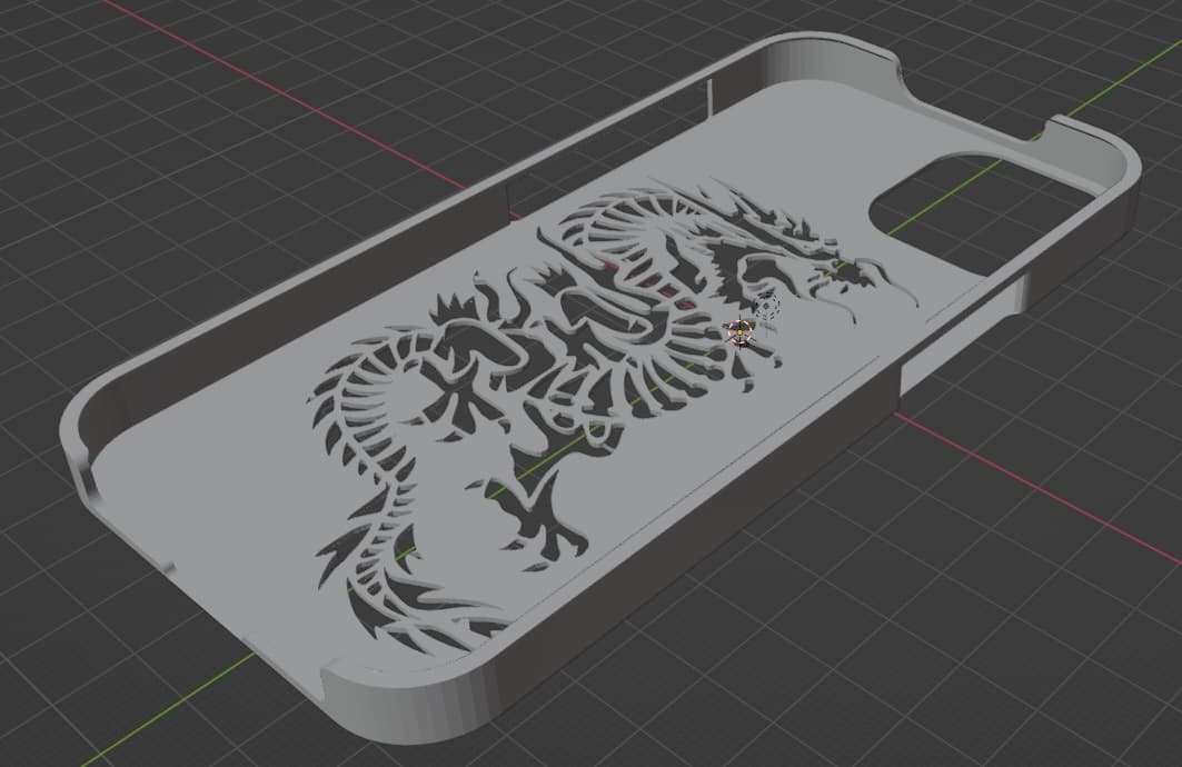 iphone 14 case dragon 3d model